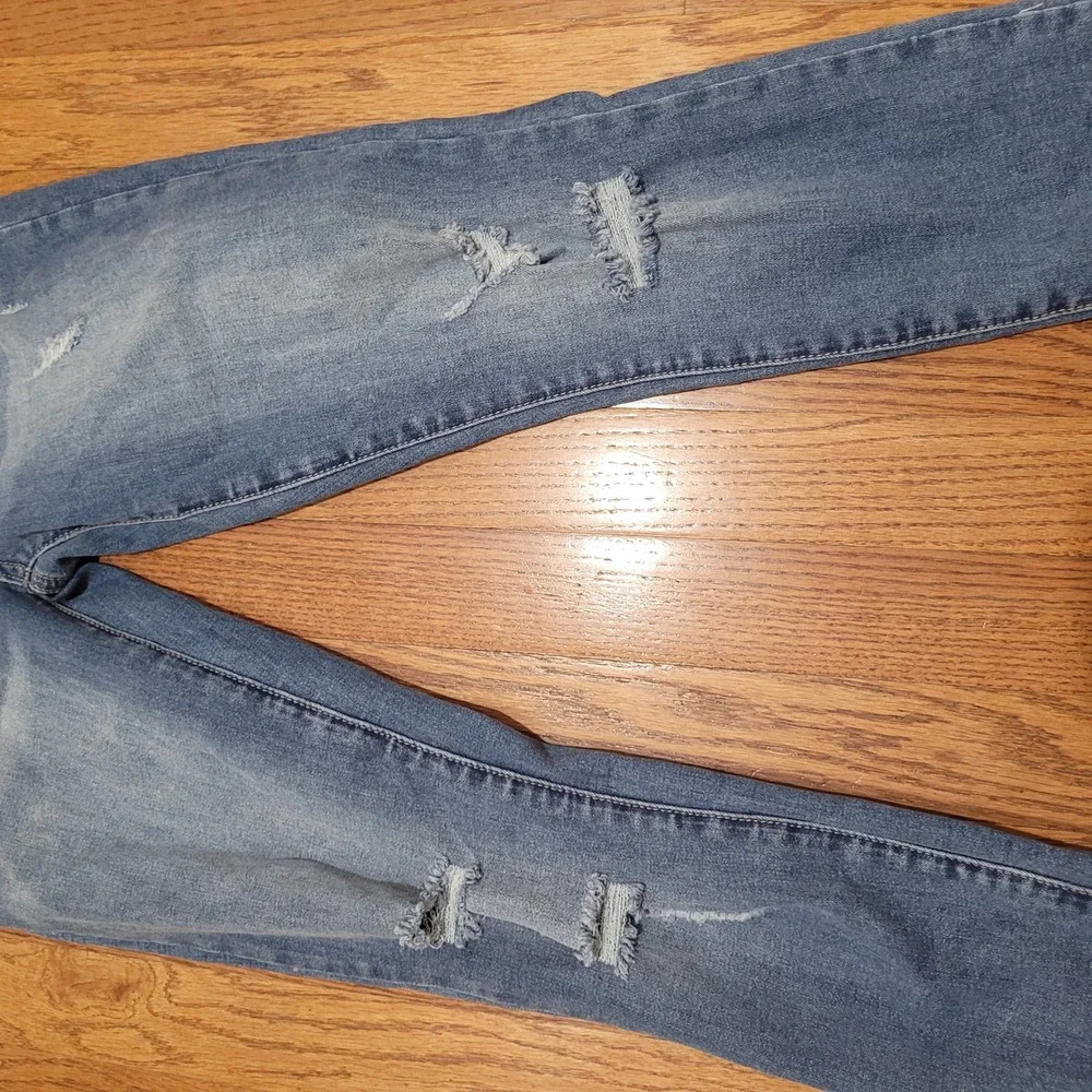 Kendall Kylie‎ juniors The Kontour High Rise Jeans Distressed Blue Size 1 new